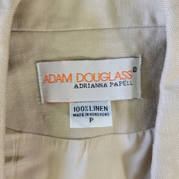 Adam Douglass Adrianna Papell 100% Linen Embroidered Southwest Women's Jacket S - Picture 6 of 9